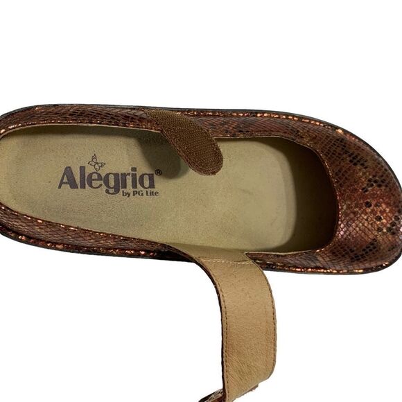 Alegria Paloma Pro Riches Maryjanes Women’s Brown Metallic Leather 7/7.5 - Picture 10 of 11